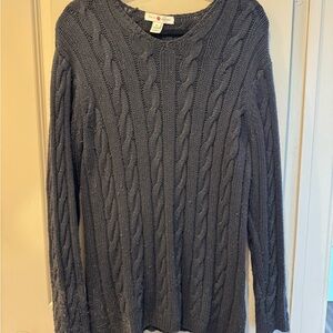 Cashmere Cable Knit Crewneck Sweater - Black - Saks Fifth Avenue